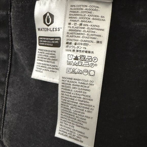 Levi's Trucker Jean Jacket Mens XL Faded Black Denim Workwear Y2K Grunge Biker - Picture 3 of 9